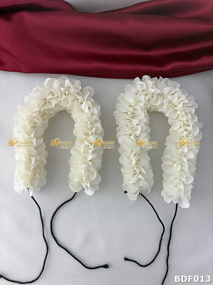 White Bharatanatyam Cloth Dance Flowers | Soft Artificial Jasmine for Classical Dance | Kuchipudi Hair Juda Flowers