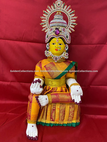Goddess Varalakshmi Vratham With Jewellery Idol / Doll