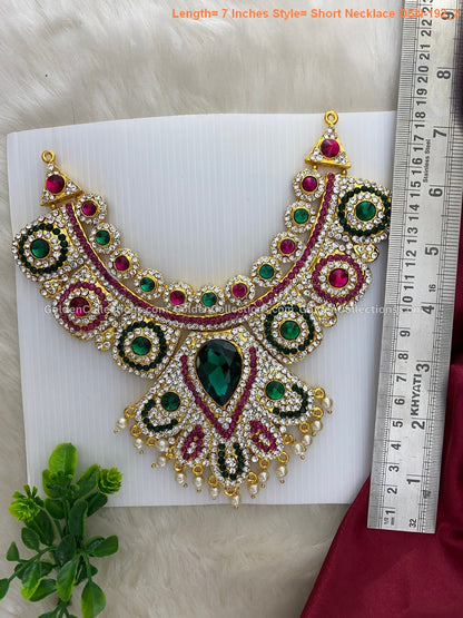 Amman Short Necklace - Sacred Deity Jewellery Set - DSN-192 2