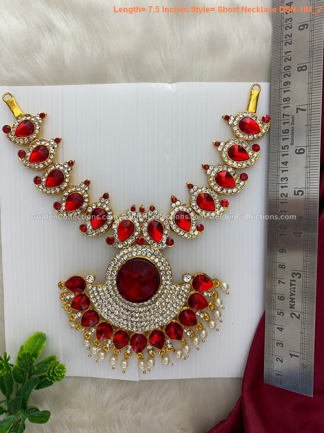 Amman Short Necklace - Timeless Deity Jewelry - DSN-184 2
