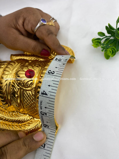 Balaji Mukut - Golden Plated Crown - GoldenCollections DGC-021 3