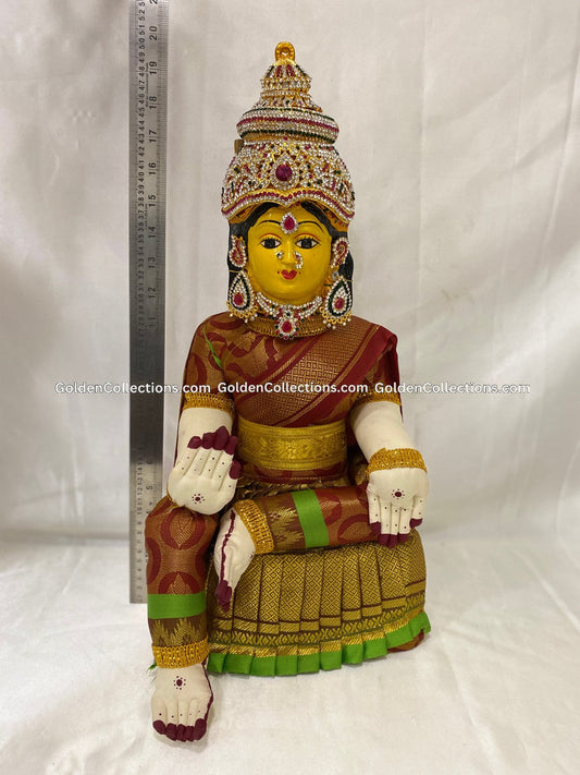 Varalakshmi Amman Idol Full Set 19 in Maroon VVD065 for Varalakshmi Vratham pooja image 2