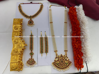 Bharatanatyam Classical Dance Jewelry Set GoldenCollections BDS-017