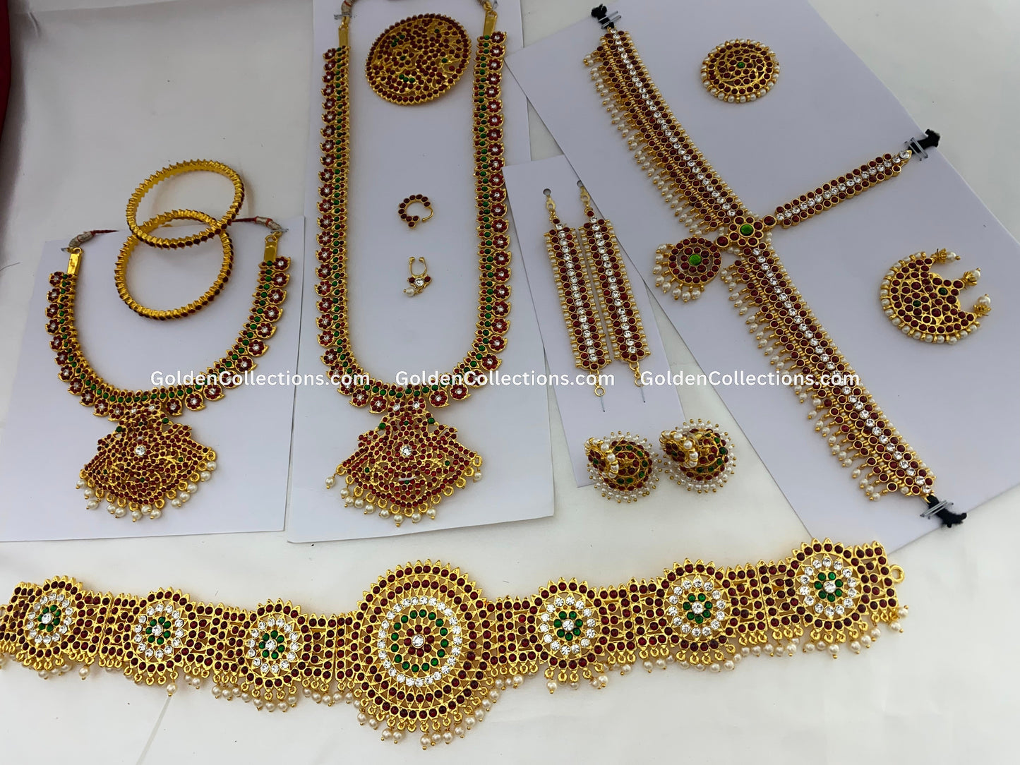 Bharatanatyam Jewellery Set - Traditional by GoldenCollections BDS-001