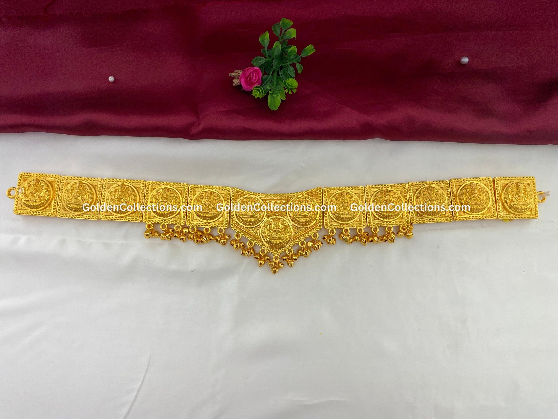 Bharatanatyam Temple Jewelry Vaddanam - GoldenCollections BWB-015