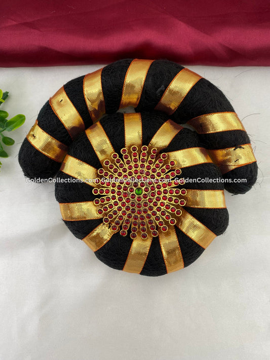Bharatanatyam hair bun accessory purchase - GoldenCollections