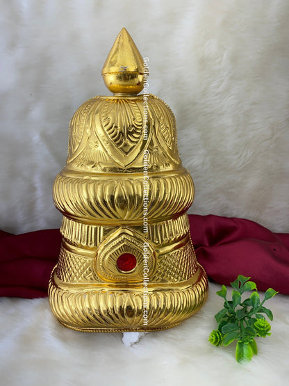 Buy Traditional Gold Plated Indian God Mukut Kireedam - DGC-228