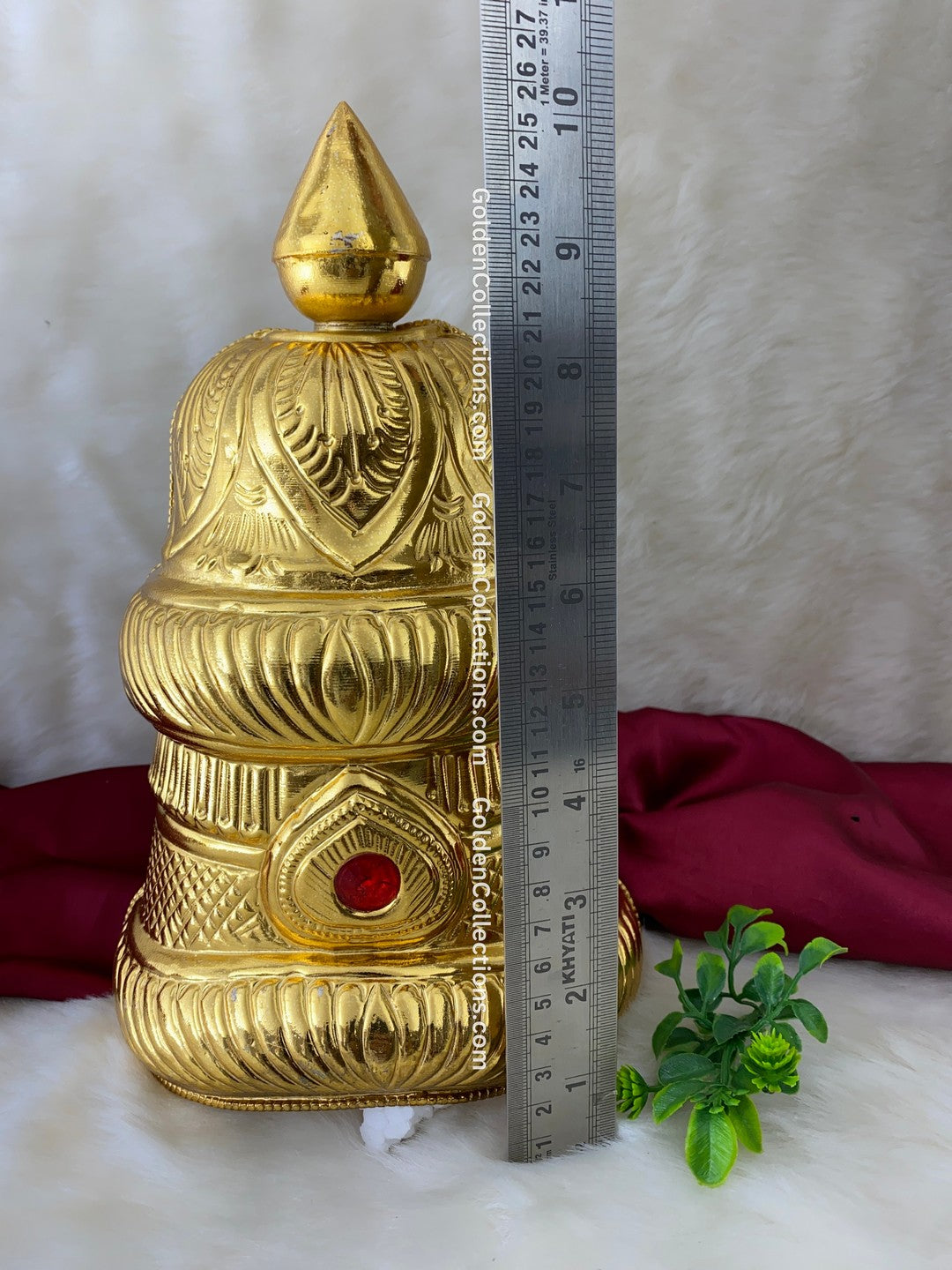 Buy Traditional Gold Plated Indian God Mukut Kireedam - DGC-228 2