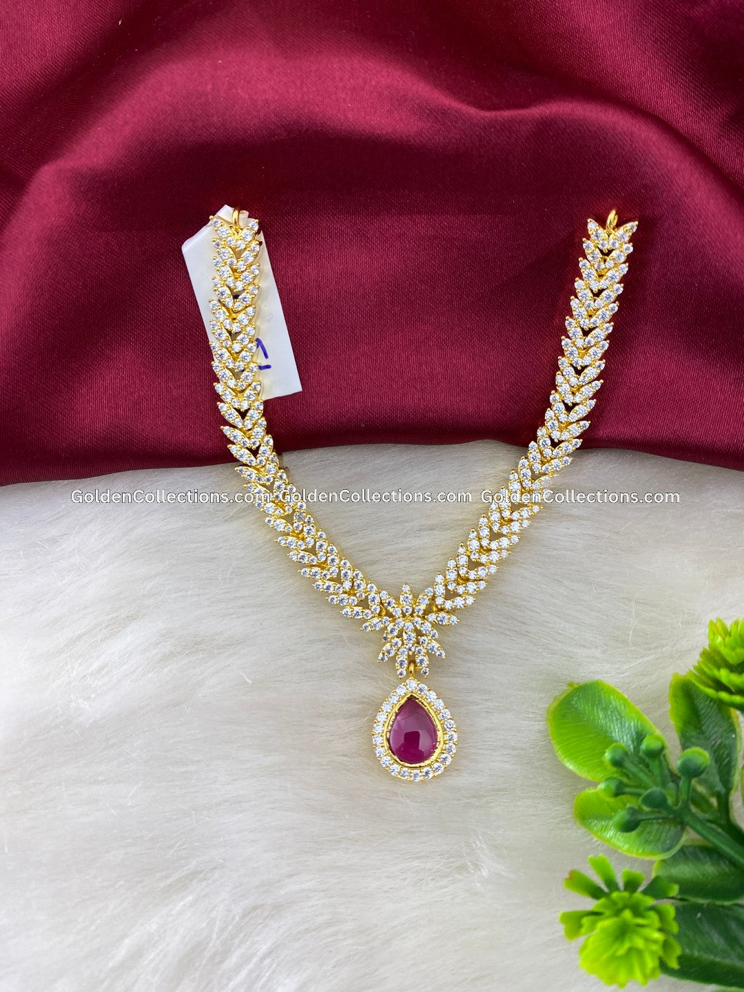 Celestial Elegance - Short Necklaces for Hindu Goddess DSN-163