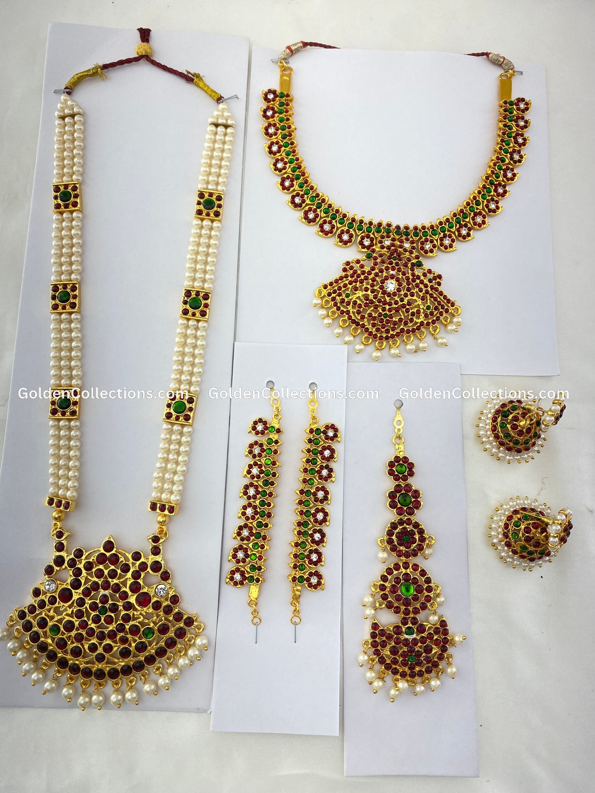 Classical Dance Jewellery for Bharatanatyam GoldenCollections BDS-025, bharatanatyam jewellery set price