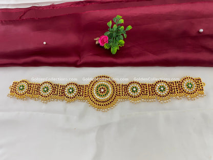 Classical Dance Waist Belt - Bharatanatyam Golden Belt BWB-006