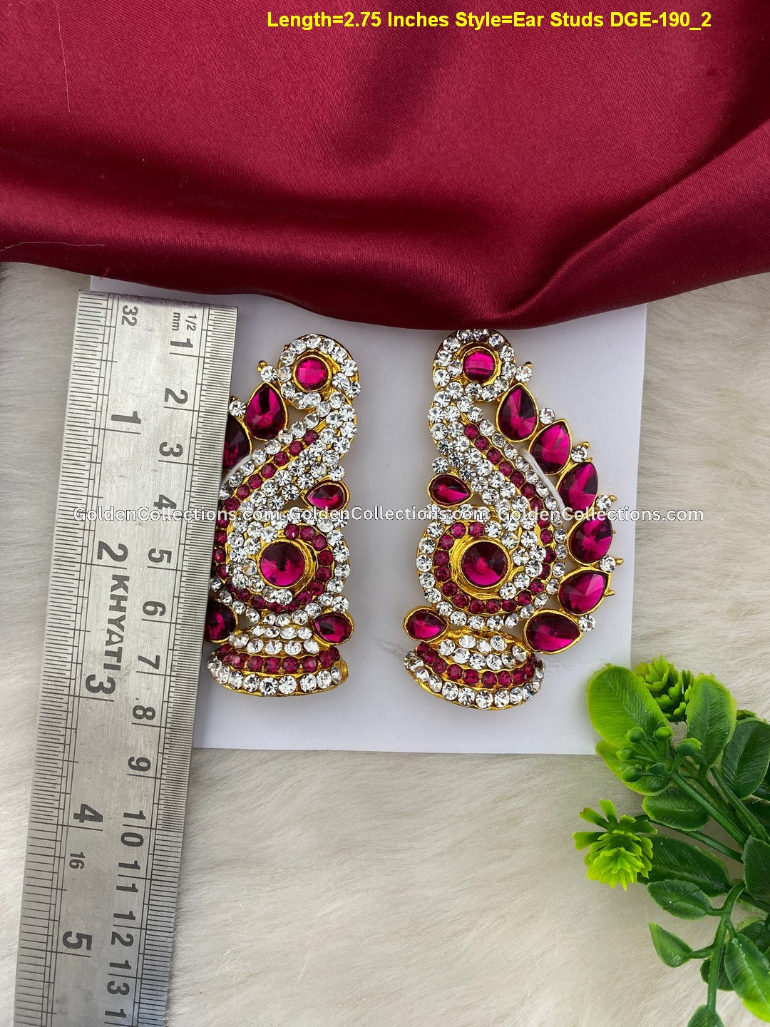 Custom deity earrings designs - GoldenCollections DGE-190 2