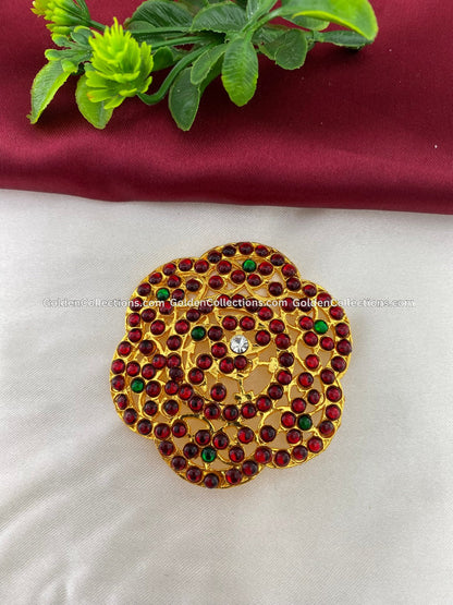 Bharatanatyam Rakodi Hair Ornament BHA-049 for Bharatanatyam and Kuchipudi dance hairstyle