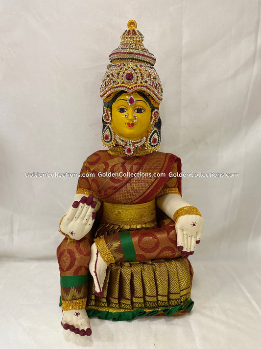 Varalakshmi Amman Idol Full Set 19 in Maroon VVD066 for Varalakshmi Vratham pooja image 1
