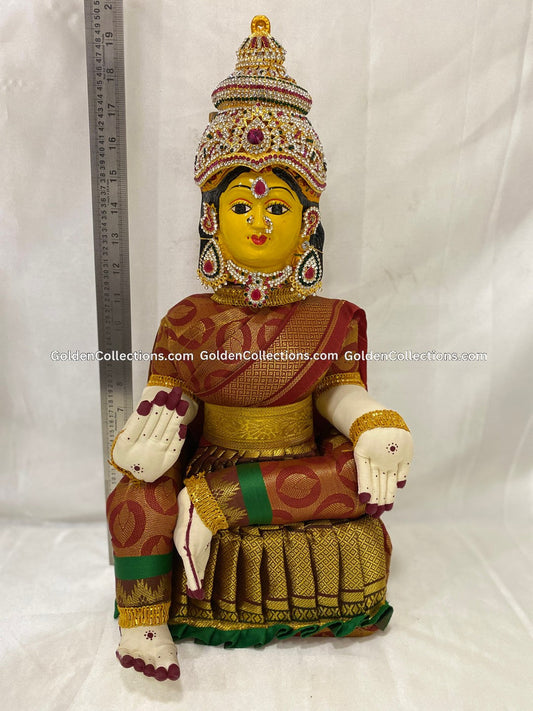 Varalakshmi Amman Idol Full Set 19 in Maroon VVD066 for Varalakshmi Vratham pooja image 2