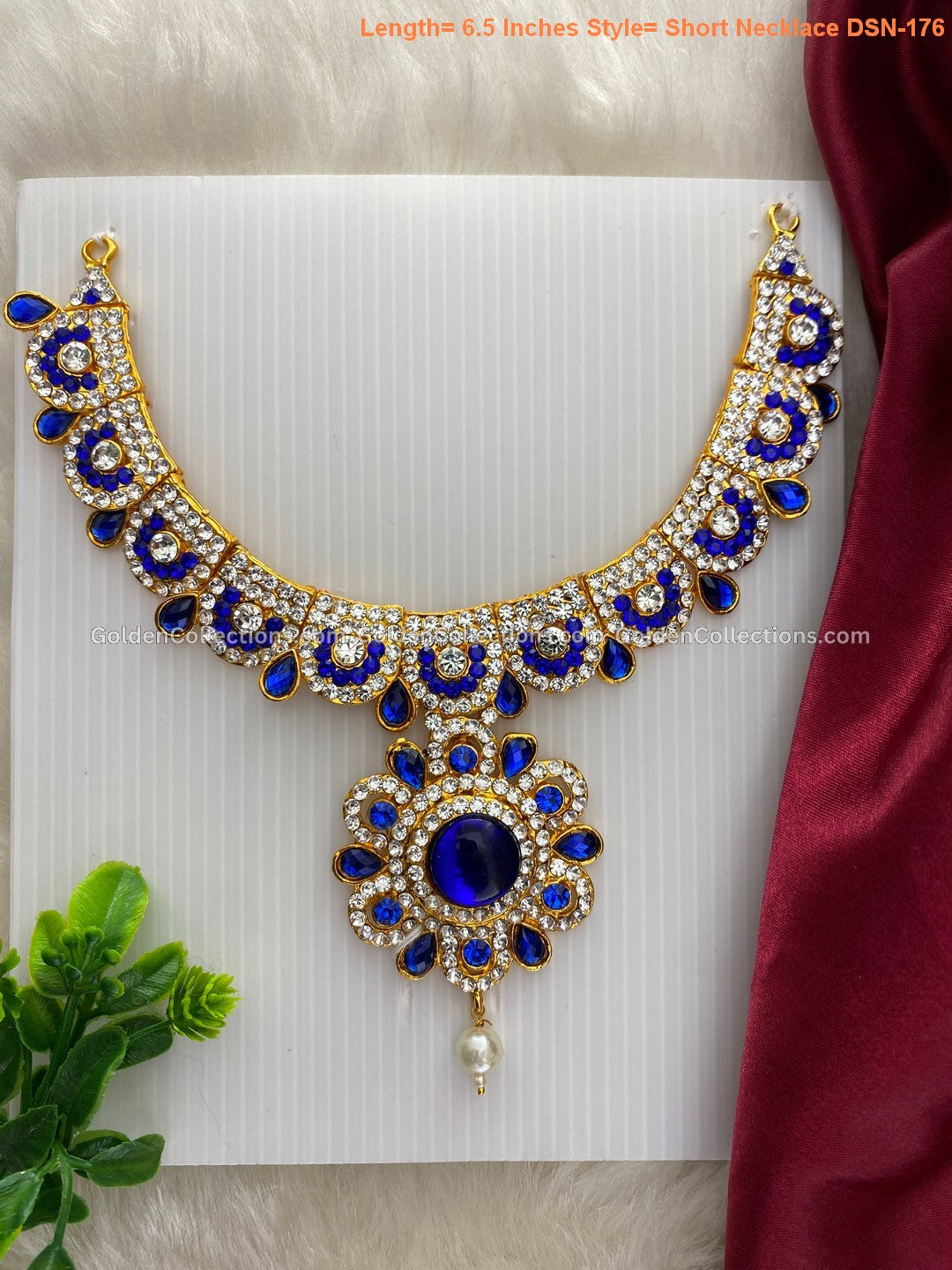 Deity Decorative Short Necklace - Hindu God Jewellery Set - DSN-176