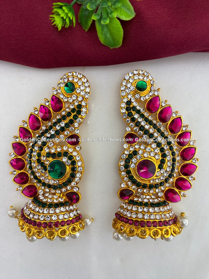 Deity God Karna Pathakkam - Ornate Earrings - GoldenCollections DGE-047