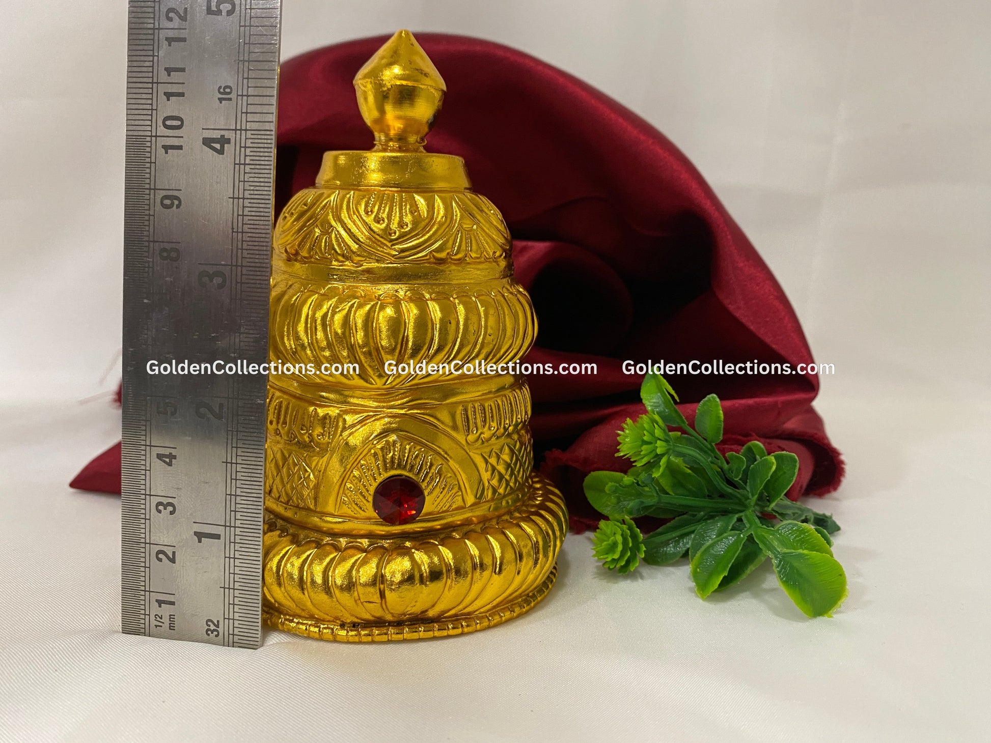 Deity Gold Plated Crown Mukut - GoldenCollections DGC-015 2