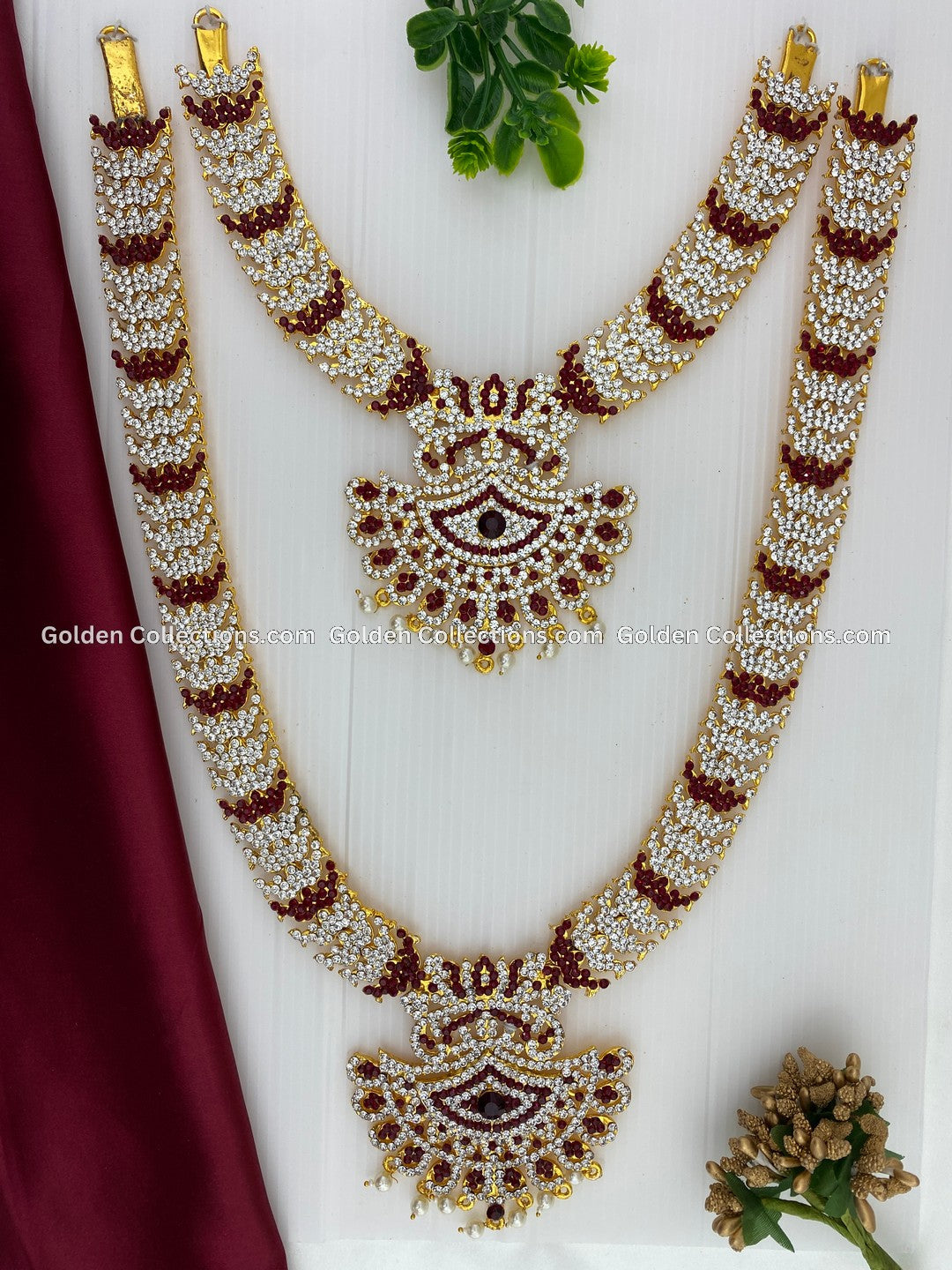 Deity Long Necklace for Worship - GoldenCollections DLN-014