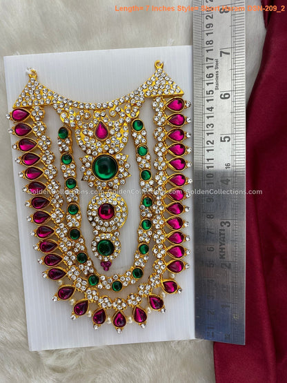Deity Short Necklace - Ornate Hindu Goddess Jewellery - DSN-209 2