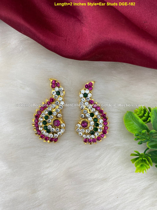 Deity ear studs jewelry - GoldenCollections DGE-182