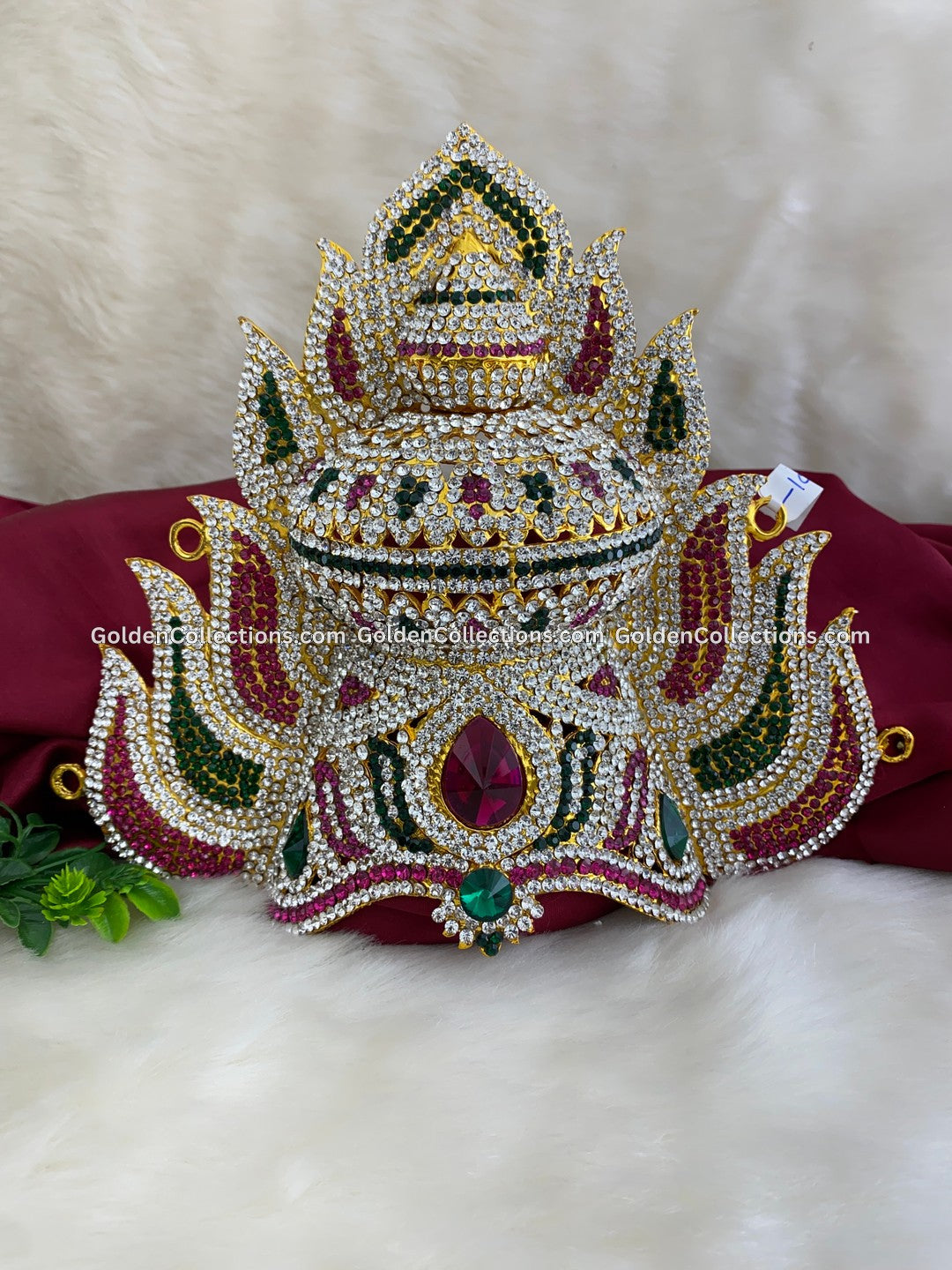 Diety God Goddess Stone Crown Mukut - Online Exclusive - DGC-0180