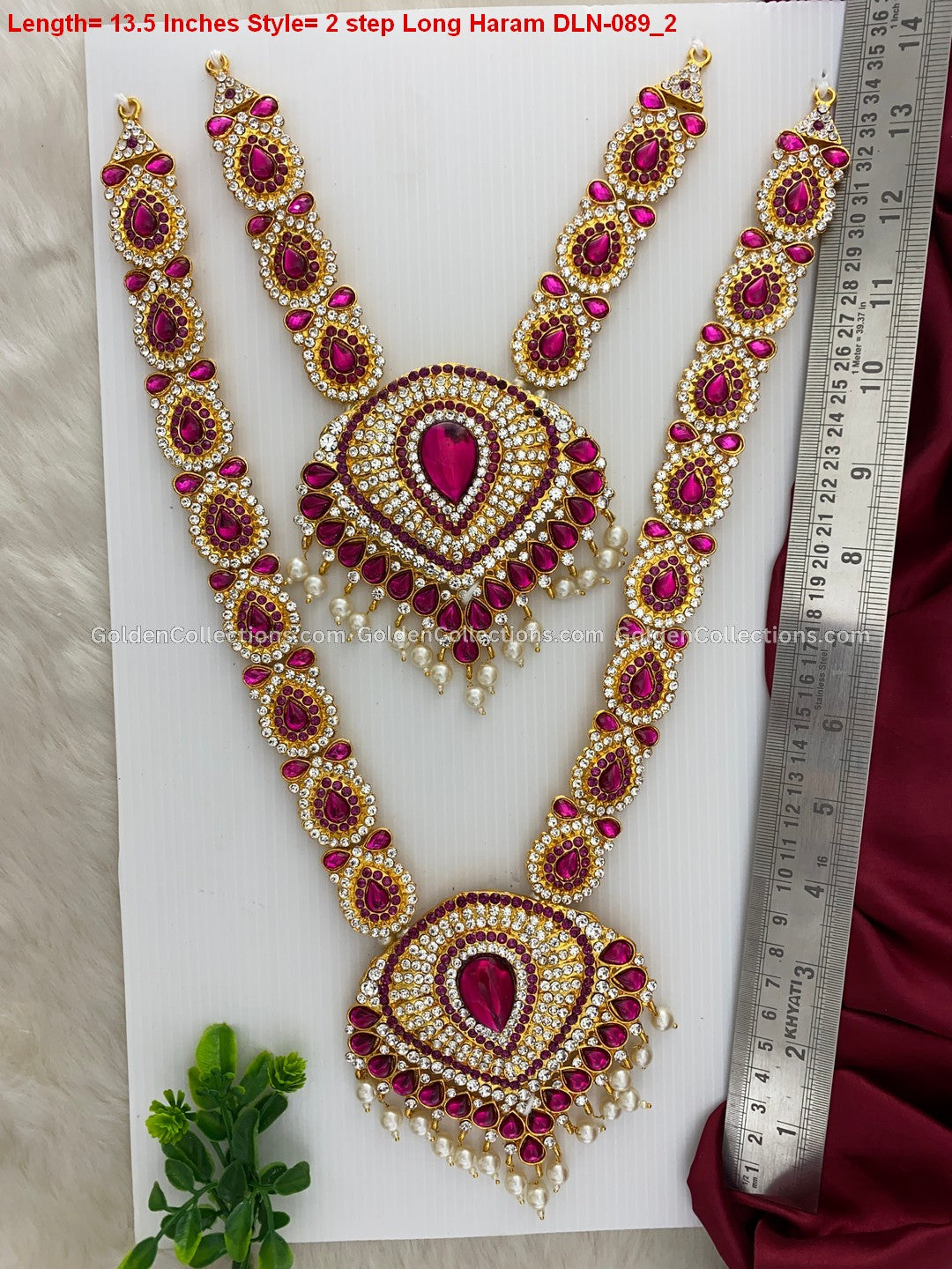 Divine Aura Long Haram - Hindu Deity Jewellery DLN-089 2