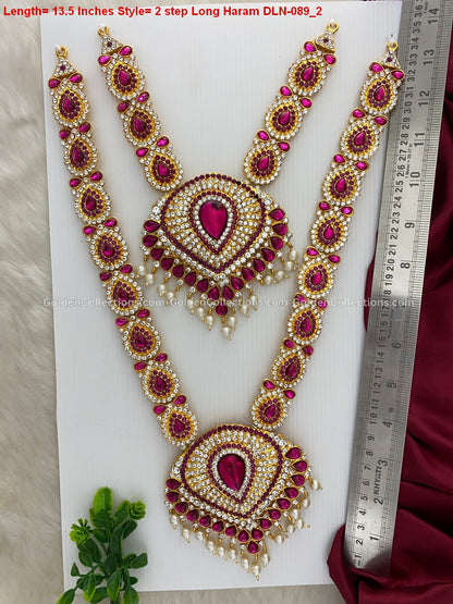Divine Aura Long Haram - Hindu Deity Jewellery DLN-089 2