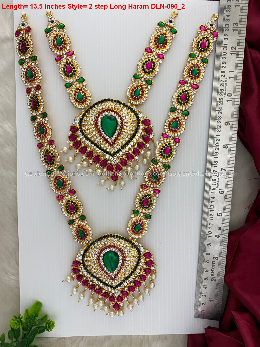 Divine Aura Long Haram - Hindu God Jewellery DLN-090 2