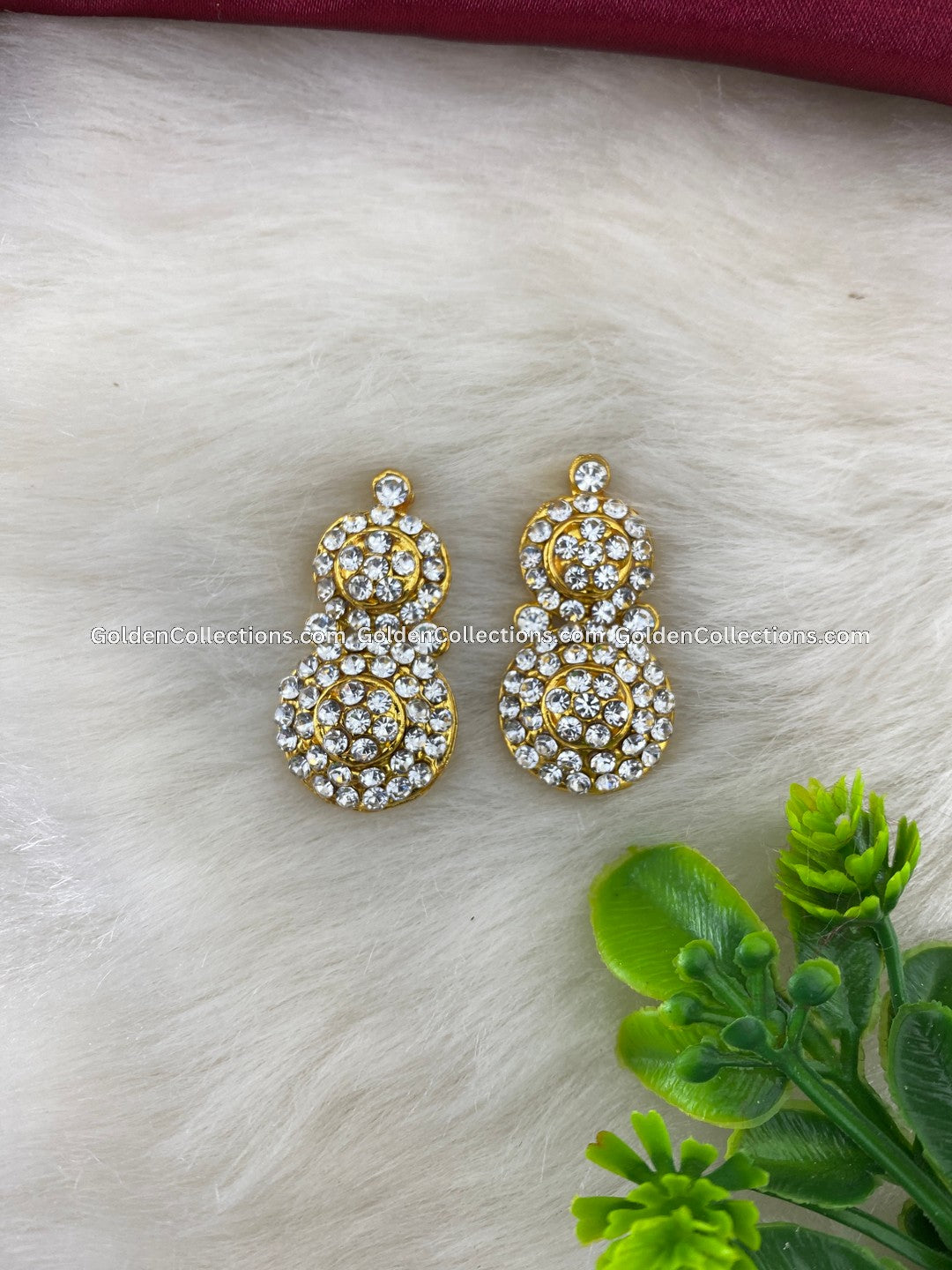 Divine Earrings for Deity - GoldenCollections DGE-106