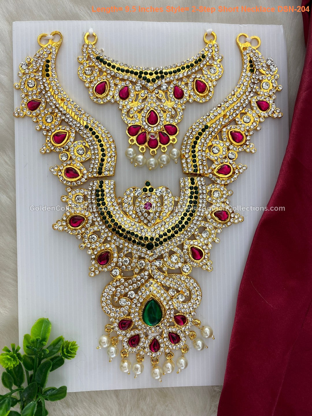 Divine Elegance: Amman Short Haram - Buy Deity Jewellery - DSN-204