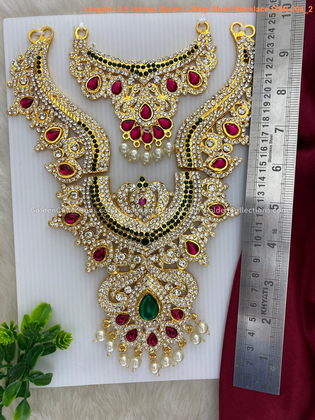 Divine Elegance: Amman Short Haram - Buy Deity Jewellery - DSN-204 2