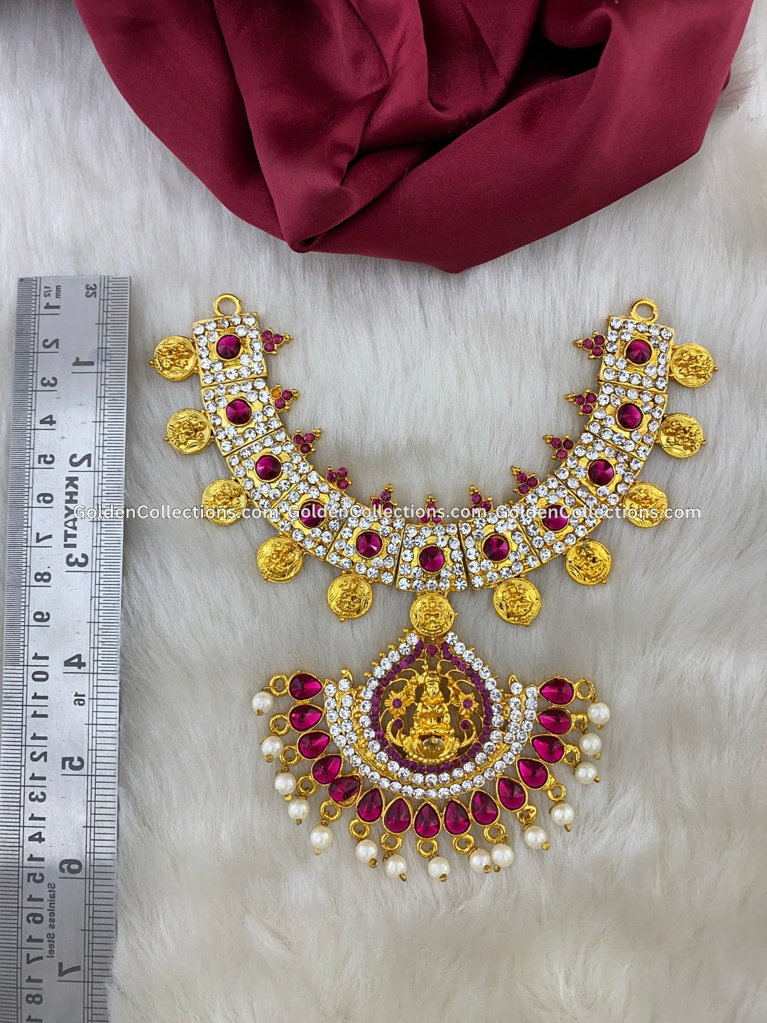 Divine Goddess Lakshmi Jewellery - Deity Short Haram DSN-062 2