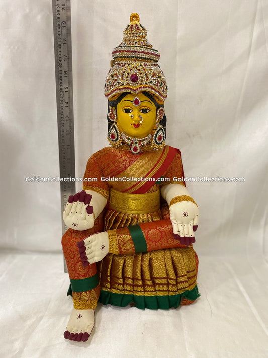 Varalakshmi Amman Idol Full Set 19 in Maroon VVD072 for Varalakshmi Vratham pooja image 2
