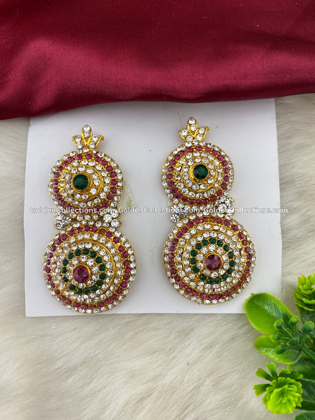 Ear Ornaments for Hindustatues - Divine Jewels - DGE-125