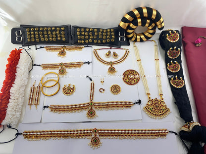 Elegant Bharatanatyam Jewellery Full Set by GoldenCollections BDS-008