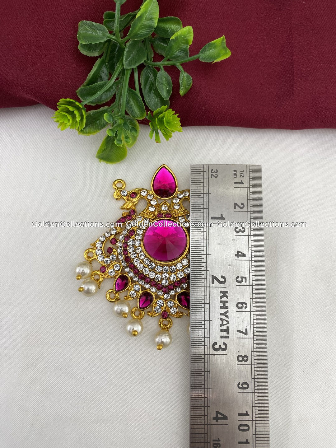 Elegant Temple Jewellery Pendants - GoldenCollections DGP-021 2
