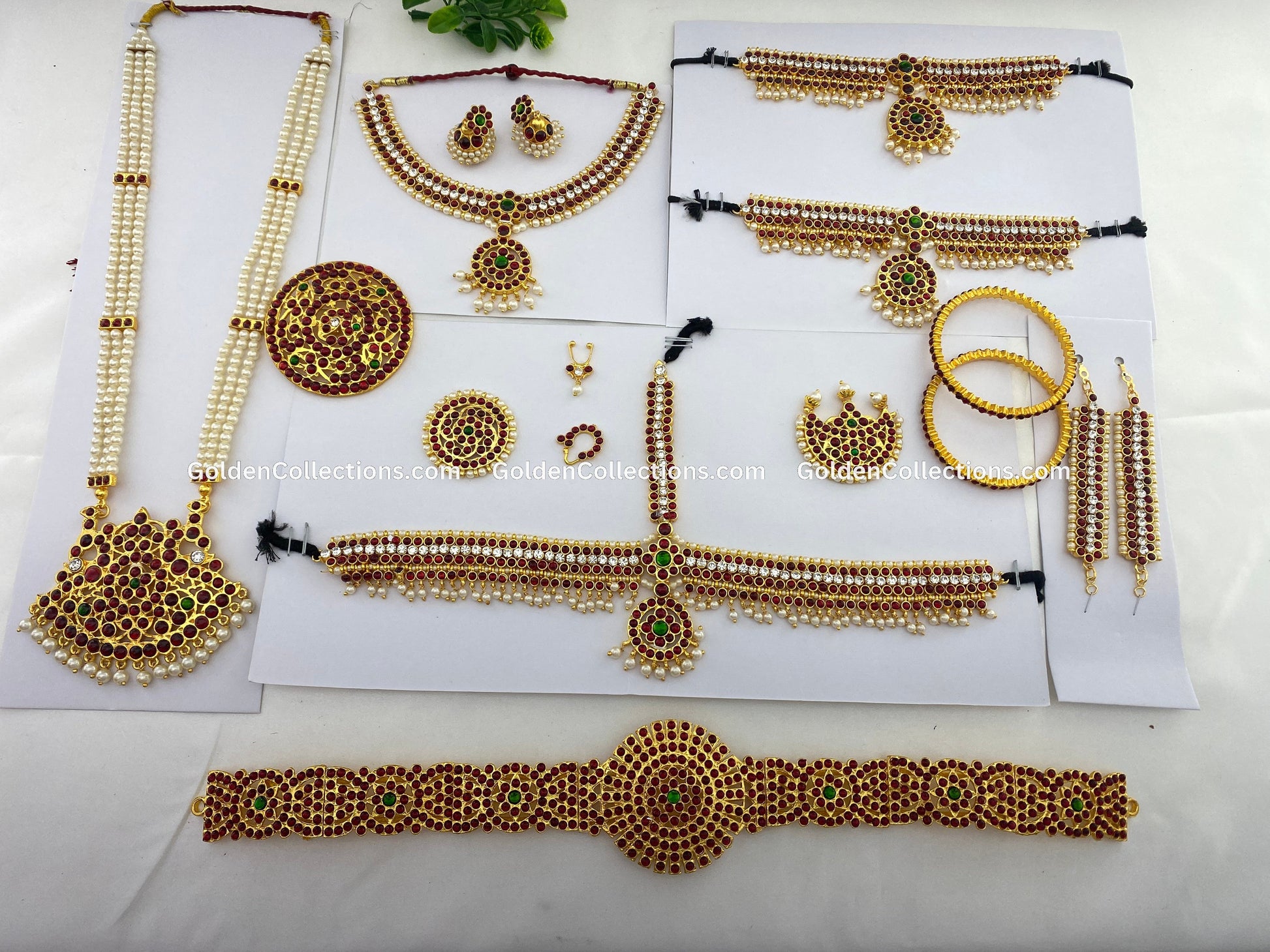 Ethnic Bharatanatyam Dance Jewellery GoldenCollections BDS-022