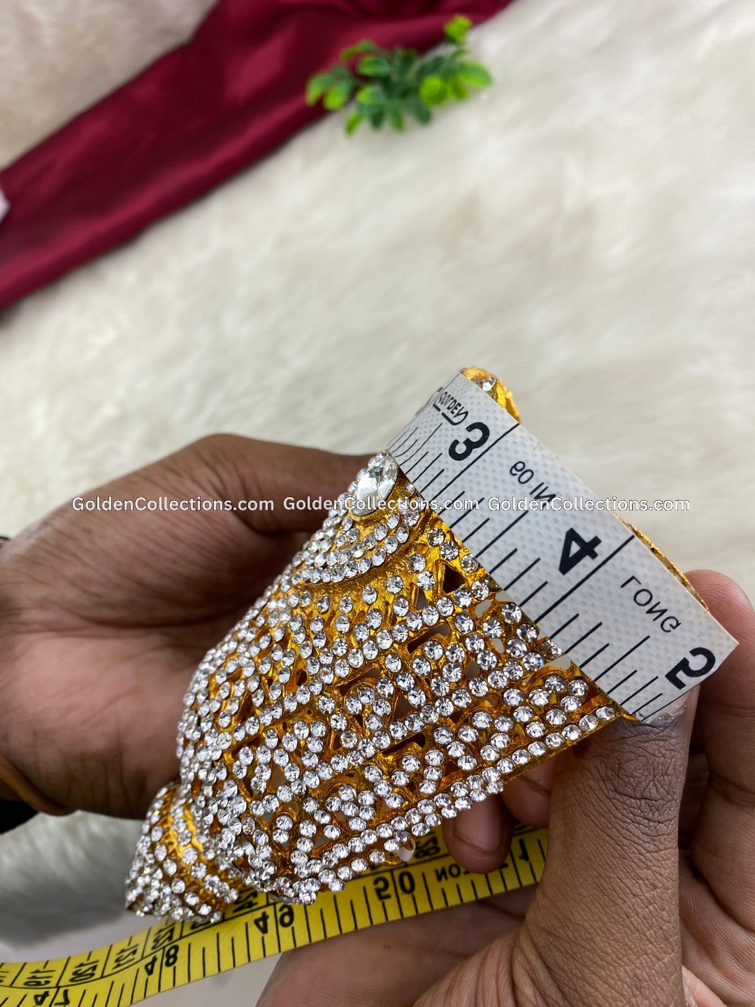 Exclusive Hindu Deity Jewelry Crown Kireedam Set - Buy Now - DGC-0175 3