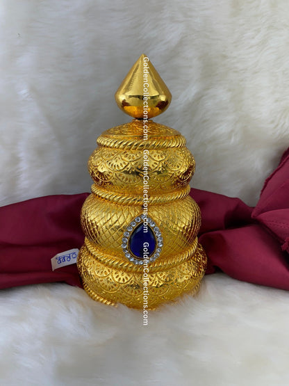 Exclusive Online: Gold Plated Hindu Deity Crown Kireedam Set - DGC-224