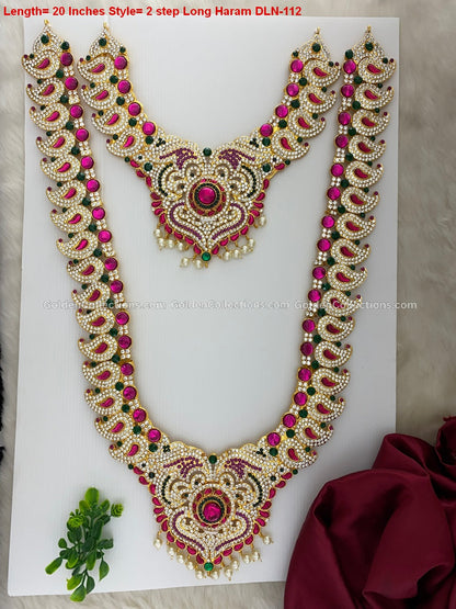 Exquisite Deity Long Haram - Indian Temple Jewellery DLN-112