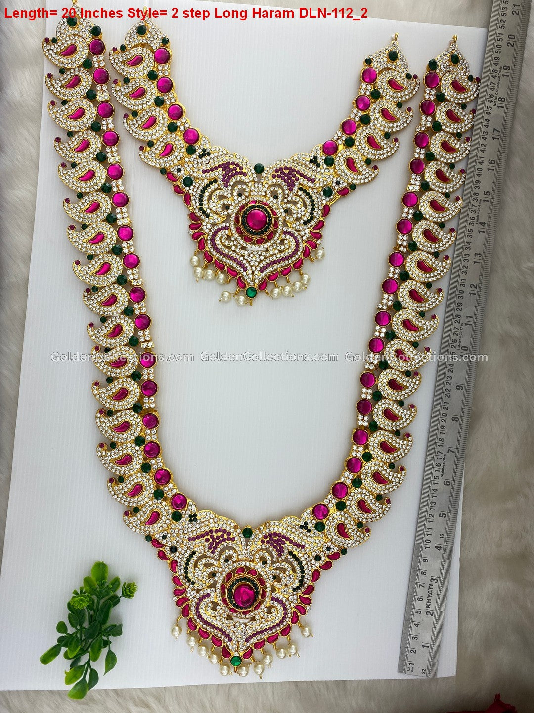 Exquisite Deity Long Haram - Indian Temple Jewellery DLN-112 2
