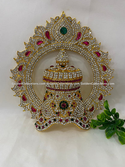 Exquisite Mukut for Goddess Idol - GoldenCollections DGC-129