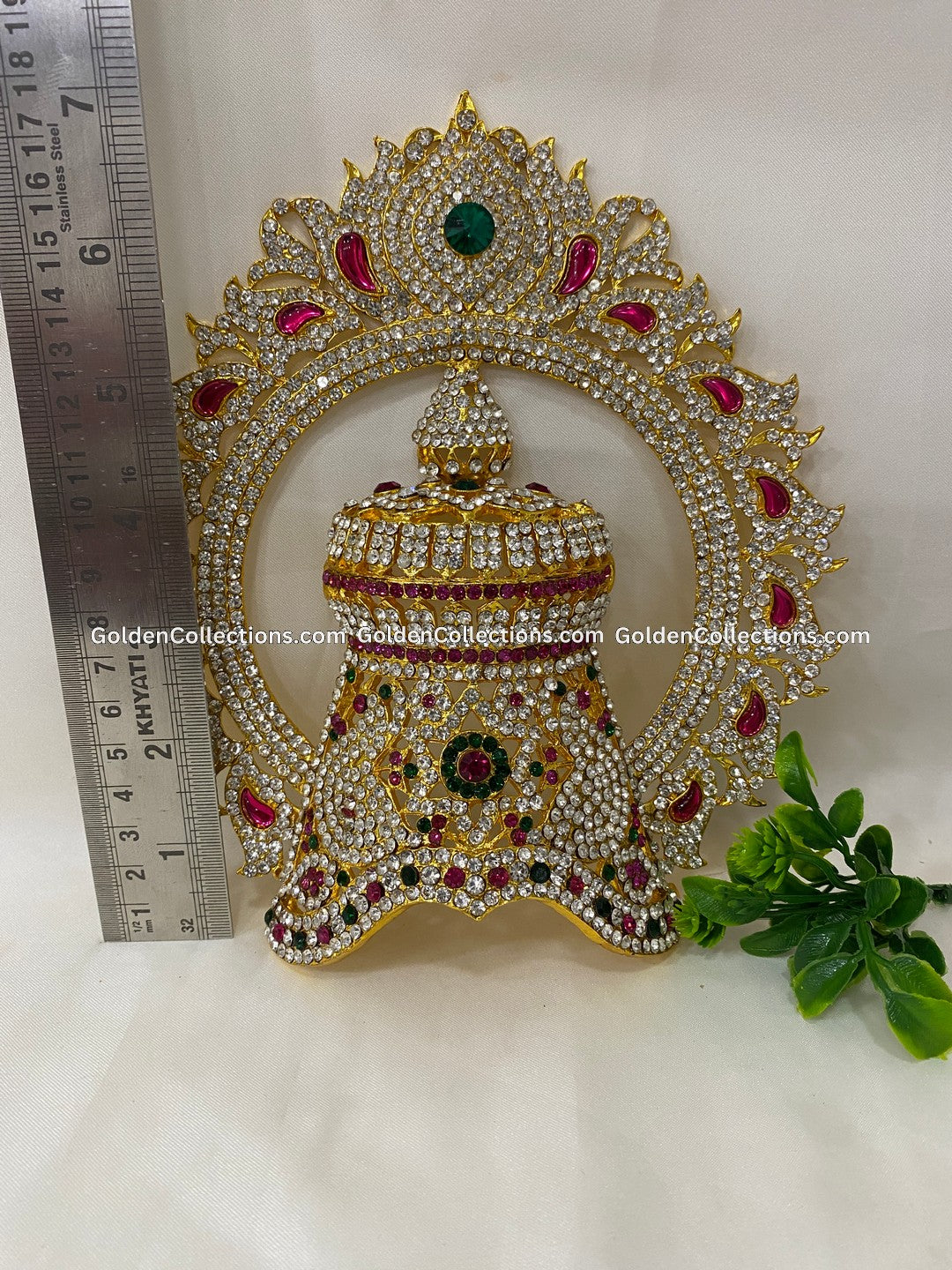 Exquisite Mukut for Goddess Idol - GoldenCollections DGC-129 2
