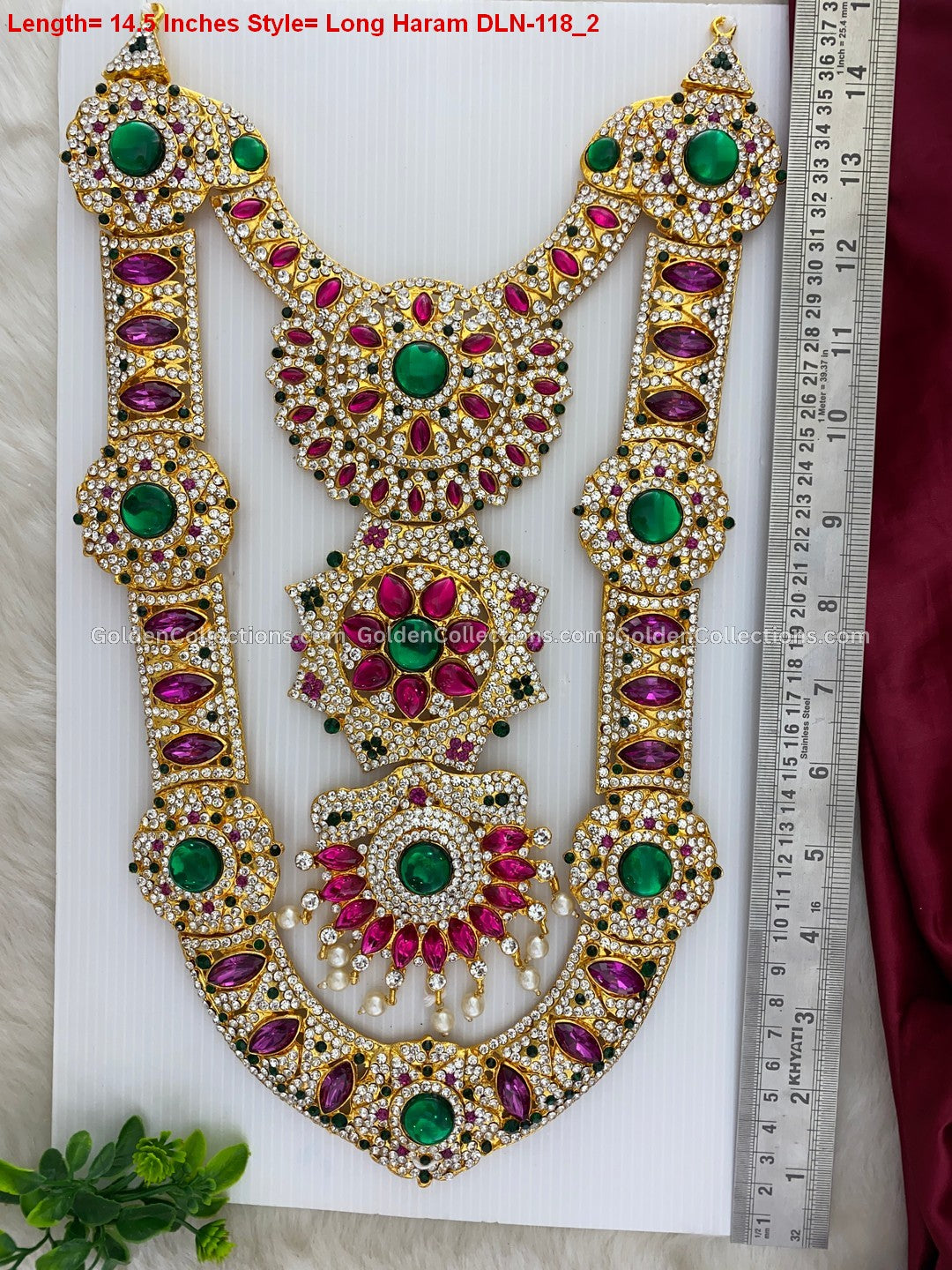 Floral Motifs Long Necklace: Blossom with Beauty DLN-118 2