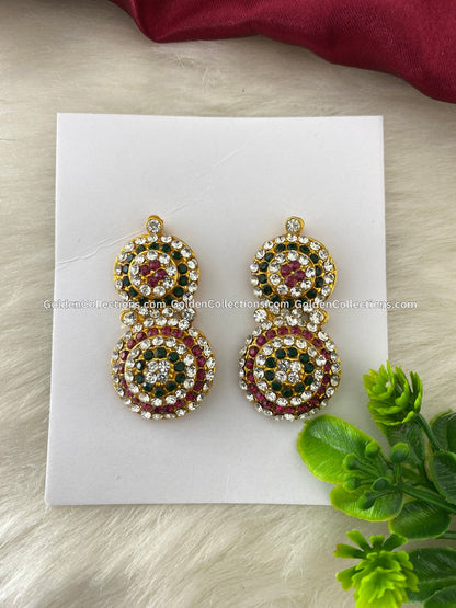 Goddess Amman Earrings Collection - Ornate Divine Adornments - DGE-172