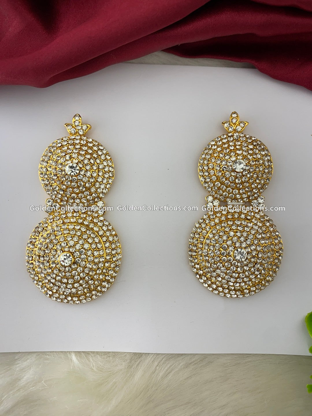 Goddess Amman Karna Pathakkam Jewellery Earrings - DGE-161