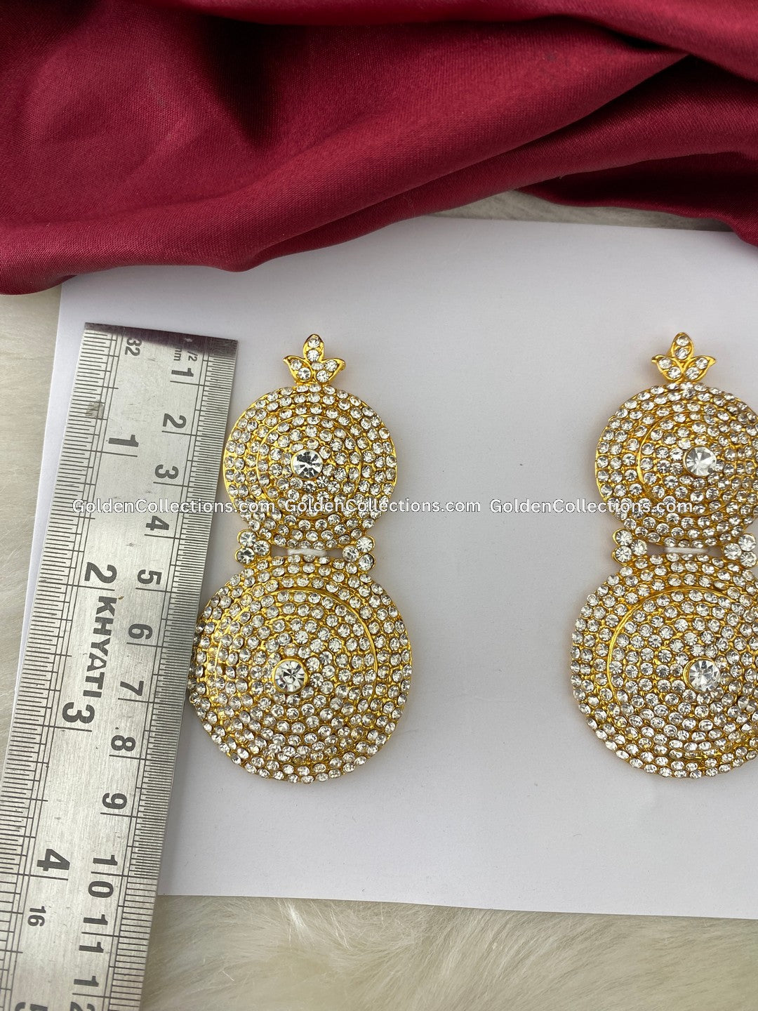 Goddess Amman Karna Pathakkam Jewellery Earrings - DGE-161 2