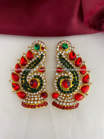 Goddess Ammavaru Stone Earrings Set- GoldenCollections DGE-005