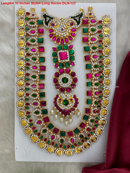 Goddess Lakshmi Elegant Long Necklace - DLN-123